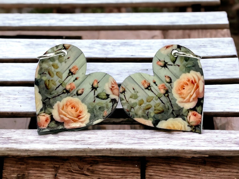 Peach Rose Garden - Jewelry Components - Charms #91