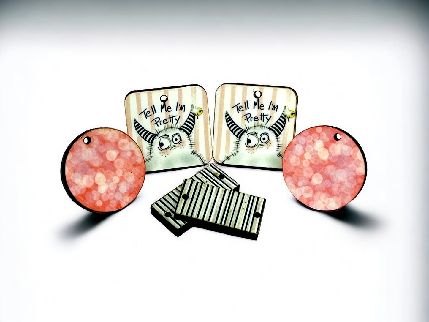 Tell Me Im Pretty SET - Jewelry Components - Charms - #109