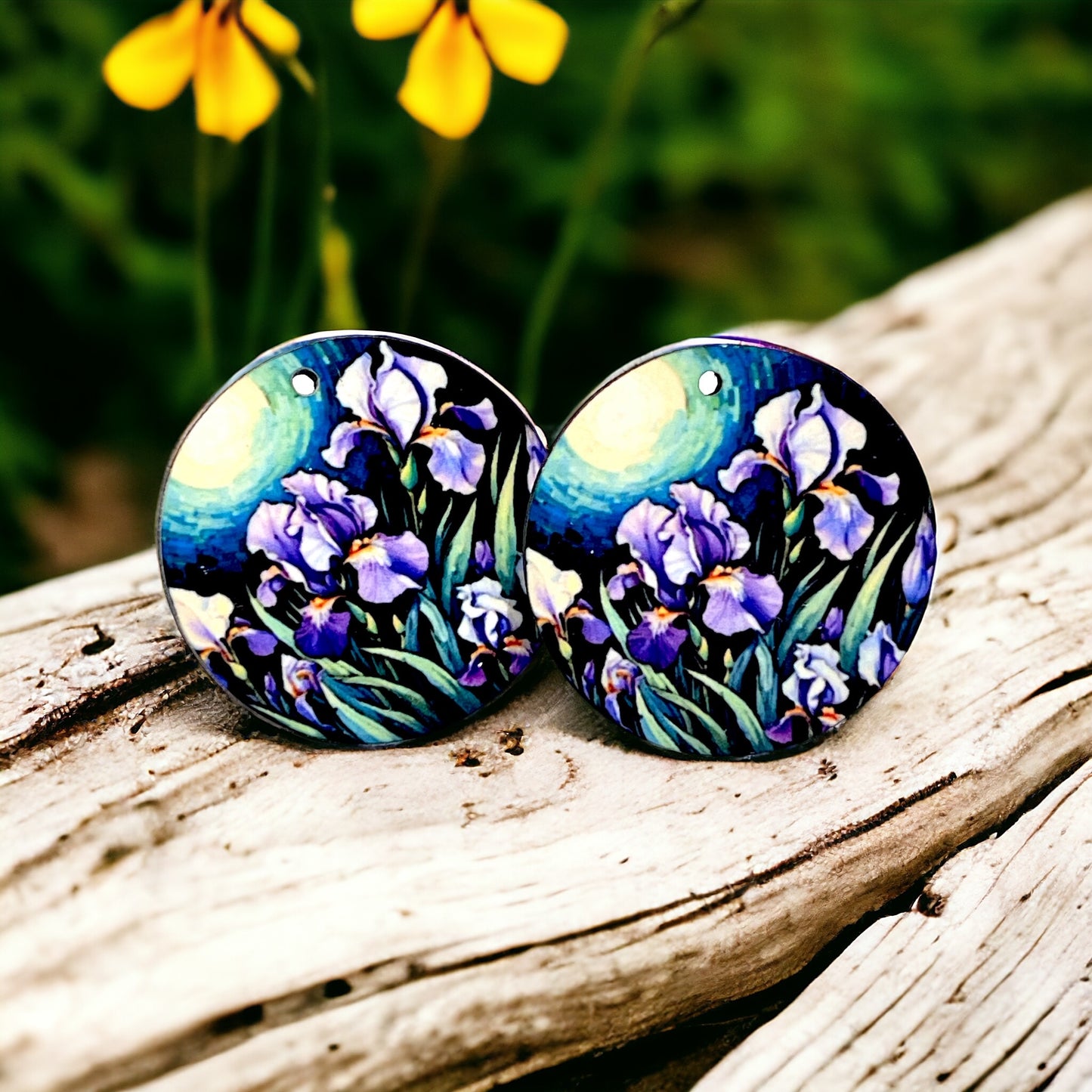 Purple Iris - Jewelry Components - Charms #119