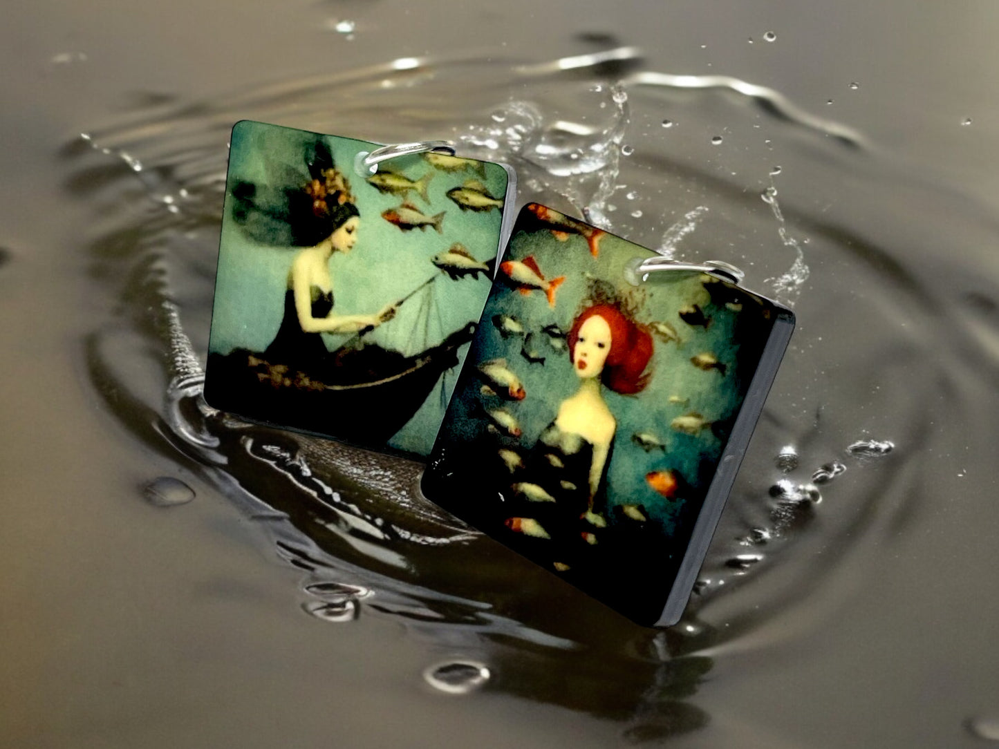 Red haired Siren - Jewelry Components - Charms