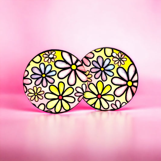 Psychedelic Daisy  - Jewelry Components - Charms #112